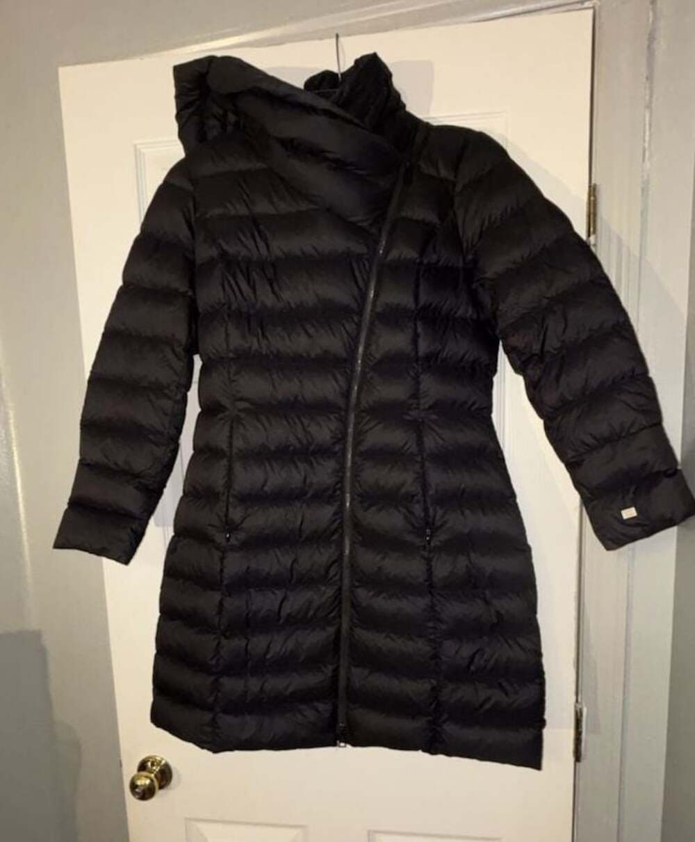 Soia & Kyo Karelle Asymmetrical Hooded Down Puffer Coat